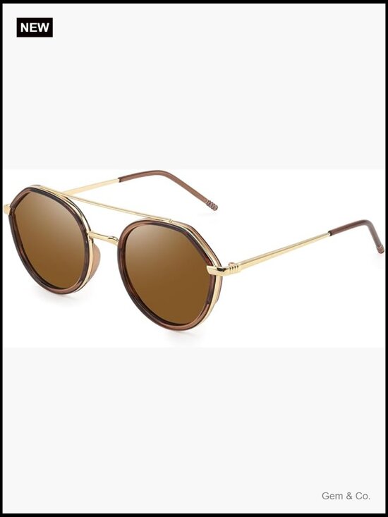 Polarized Aviator Sunglasses Tangle Free Retro Round Frame Trendy Shades main image 5